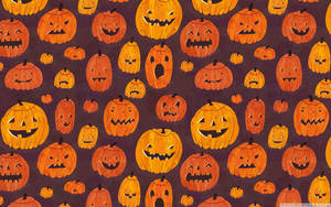 Modele drăguțe de dovleci de Halloween — Drăguț estetic Halloween Fundal