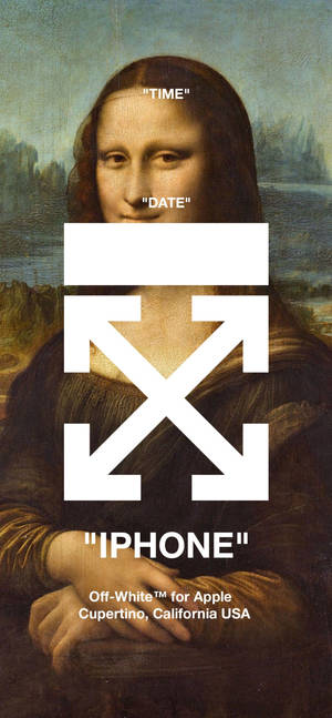 Wallpaper Mona Lisa Off-White IPhone — iPhone 15 Fundal