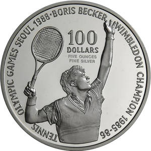 Fond de ecran moneda de argint Boris Becker — 1:1 Fundal