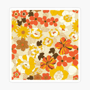 Floral anii 70 — Cald Fundal