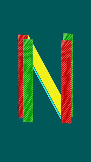 N colorat — Model cool Fundal