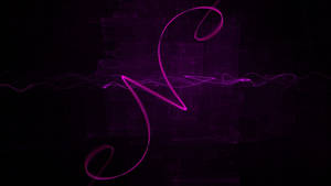 N Cool în Stil Cursiv Violet — Mov neon Fundal
