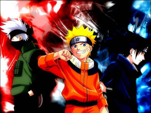Naruto pe PC cu Kakashi și Sasuke