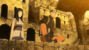 Naruto și Hinata structură de piatră — Naruto drăguț Fundal