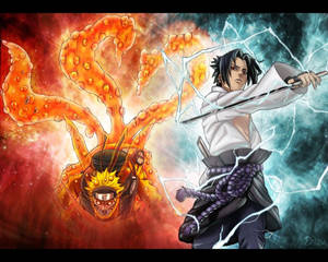 Naruto și Sasuke uimitori — Naruto vs sasuke Fundal