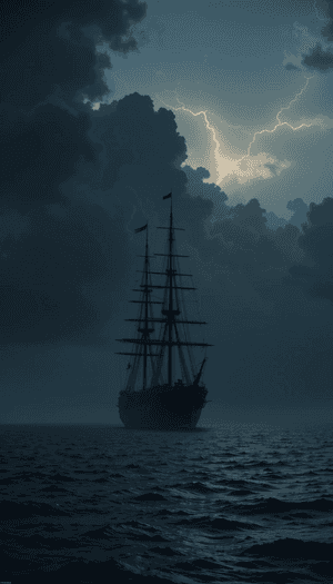 Navă,Estetic,Întunecat,Estetică Întunecată,Mare,Ocean,Tunet