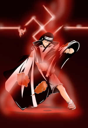 Neji Hyuga — Anime Roșu Fundal