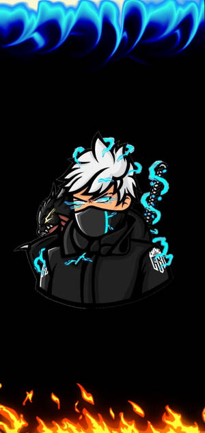 Neon Personaj Masculin Logo Gaming HD — Samsung S23 Fundal