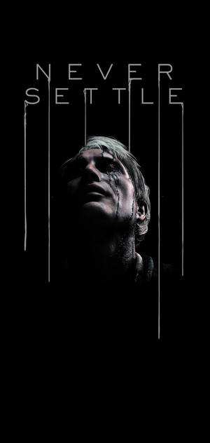 Never Settle Death Stranding — iPhone 14 Pro Max Fundal