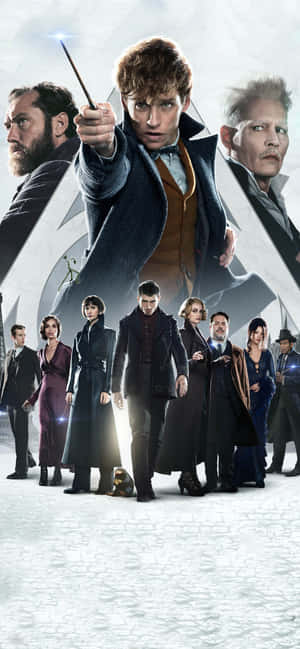 Newt Scamander cu Bestiile Fantastice în Valiza Magică — OnePlus Open Fundal