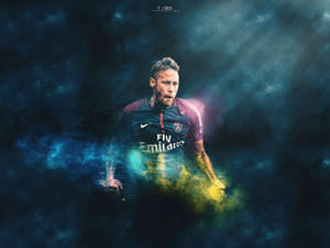 Fierce Neymar In Cool Fan Art wallpaper.