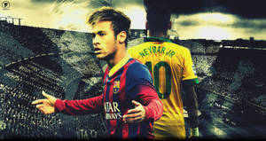 Neymar in Barca And CBF Jersey wallpaper.