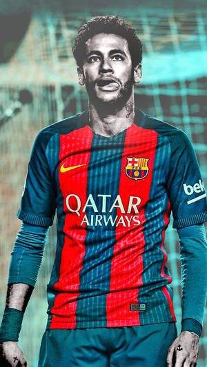Neymar Jr cu culori explozive wallpaper.