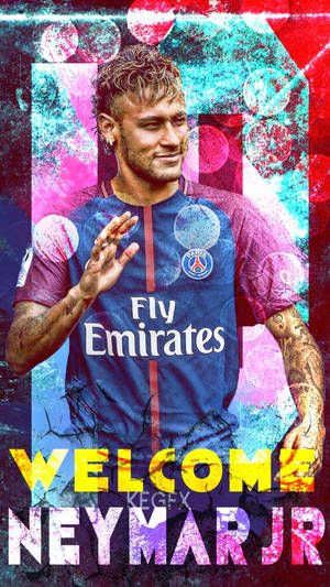 Artă colorată Neymar Jr. wallpaper.