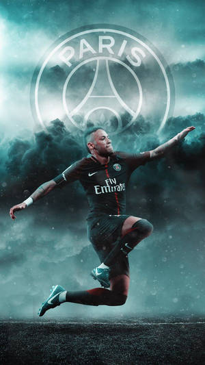 Neymar And RSG Logo backdrop wallpaper.