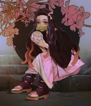 Nezuko Demon Slayer și Bila de Cristal — Demon Slayer Nezuko Fundal