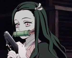 Nezuko Vânătoarea de Demoni cu Pistol — Demon Slayer Nezuko Fundal