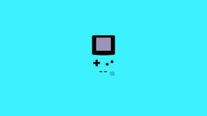 Fond de ecran arta minimalista Game Boy Color albastru