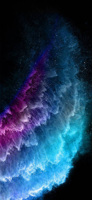 Fond de ecran iPhone 11 cu cristale neon gratificante.