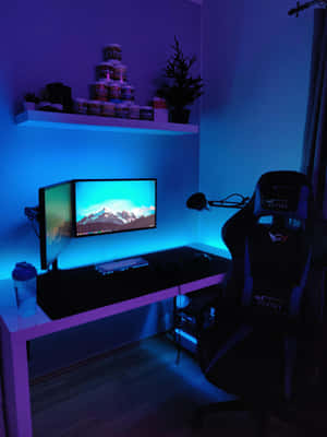 O configurație elegantă și puternică de PC gaming, gata pentru toate nevoile tale de gaming. — Galaxy Z TriFold Fundal