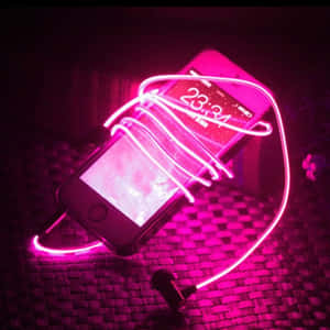 Imagini cu estetică roz neon — Roz deschis estetic Fundal