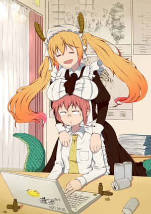 Miss Kobayashis Dragon Maid — OnePlus Pad Fundal