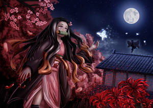 O frumoasă imagine Nezuko 4K din Demon Slayer — Demon Slayer Nezuko Fundal