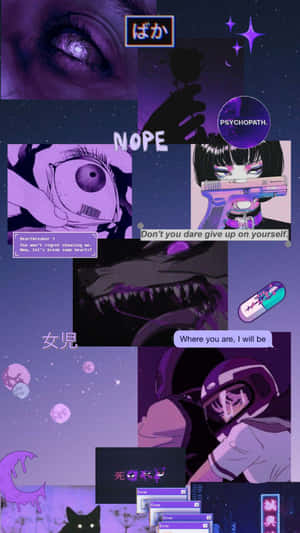 Fundal anime violet