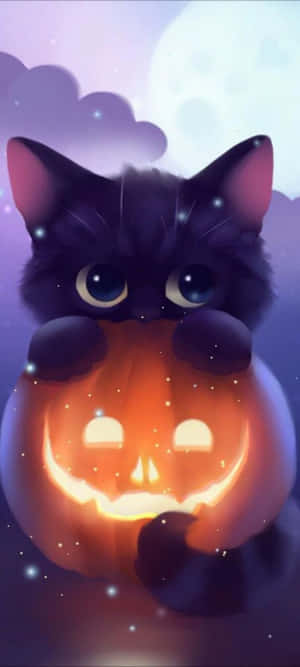 Imagini cu pisici de Halloween — Nothing Phone (2) Fundal