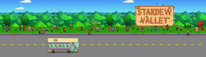 Panou Stardew Valley cu oameni wallpaper — 3840x1080 Fundal
