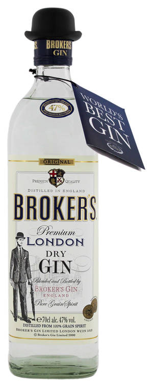 O sticlă de Brokers Gin, cu pălăria bowler caracteristică — Galaxy Z Flip 6 Fundal