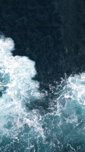 Valuri oceanice vedere aeriană wallpaper iPhone
