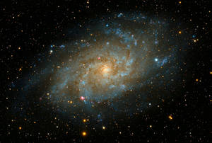 Fundal HD 4K cu Galaxia Andromeda în spațiul cosmic