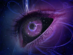 Imagini cu ochi — Violet neon estetic Fundal