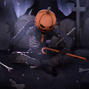 Omul dovleac de Halloween Anime PFP Estetic — Anime estetic GIF Fundal