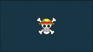 Wallpaper One Piece cu Jolly Roger al Pălăriilor de Paie