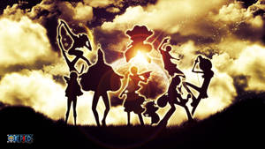 One Piece Desktop Siluete Galaxie — One piece desktop Fundal