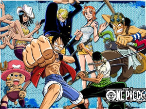 Personaje One Piece Desktop Poziție de Luptă — One piece desktop Fundal