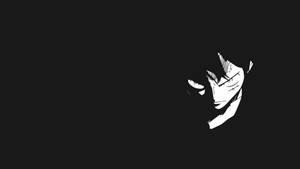 Luffy furios în alb-negru One Piece wallpaper.