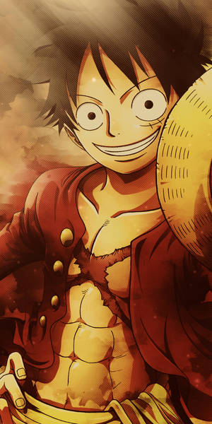 One Piece Telefon Luffy Zâmbind Cu Pălăria De Paie