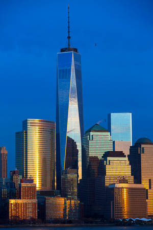 One World Trade Center Obscur — Huawei MatePad Fundal