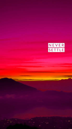 Oneplus Never Settle Dusk wallpaper
