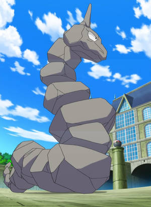 Onix mare în fața casei — Pokemon Telefon Fundal