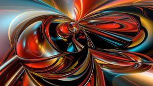 Tapet cu artă abstractă fractală 3D colorată