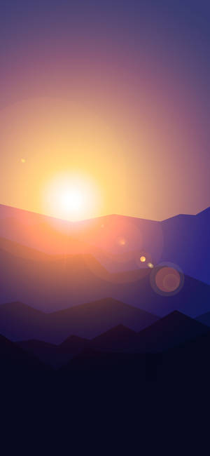Orizont Apus Minimalist Android — Samsung S23 Fundal