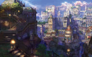Imagini cu oraș anime — Oraș anime GIF Fundal