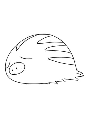 Pagină de colorat Swinub — Pokemon Telefon Fundal