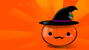 Pălărie Kawaii de Vrăjitoare de Halloween — Kawaii halloween Fundal