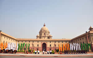 Palatul Prezidential India Rashtrapati Bhavan Steguri — Cer senin Fundal