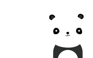 Panda albă și cool care zâmbește